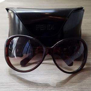 Fendi Oversized Sunglasses - Dark Brown